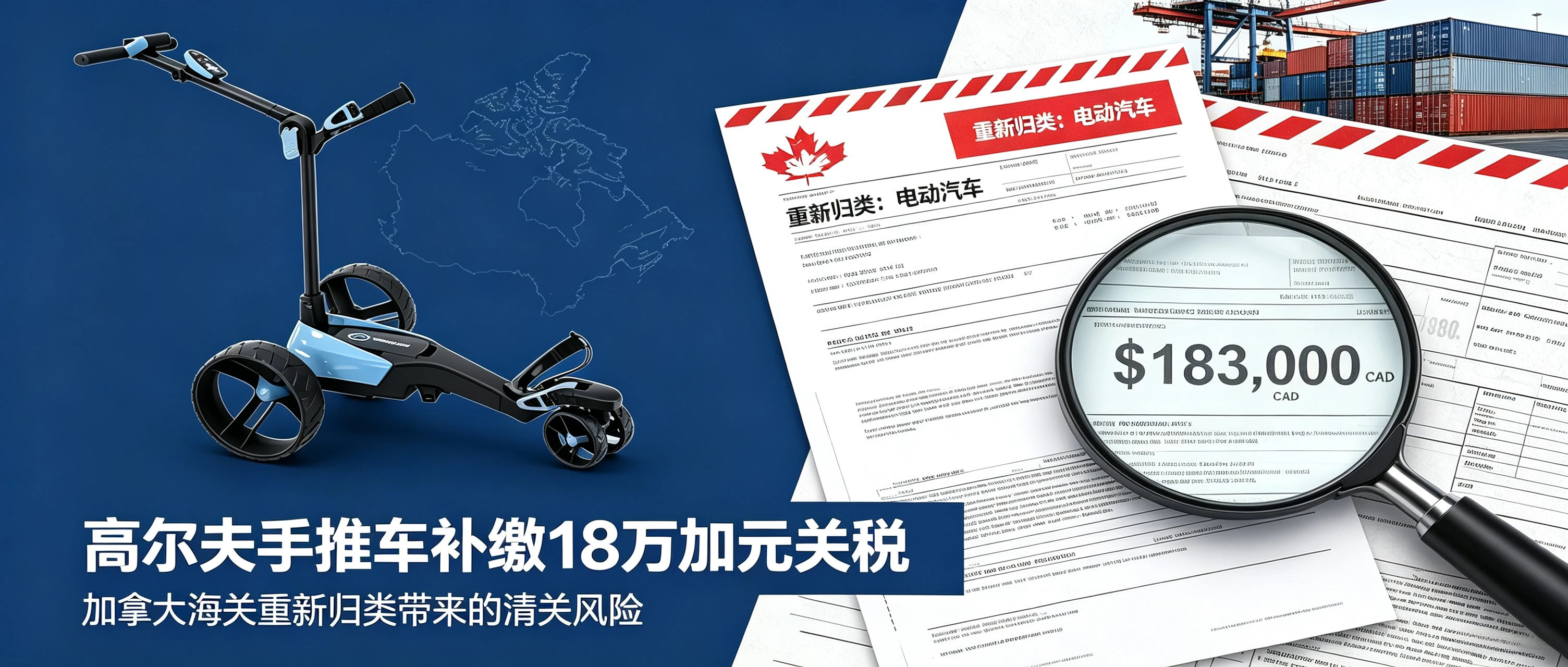 高尔夫手推车=电动汽车？加拿大海关这个判定，让一家企业补缴了18万元关税